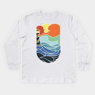 I can see the sea Kids Long Sleeve T-Shirt